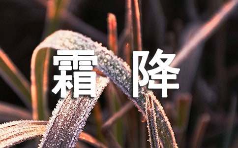 关于霜降朋友圈说说